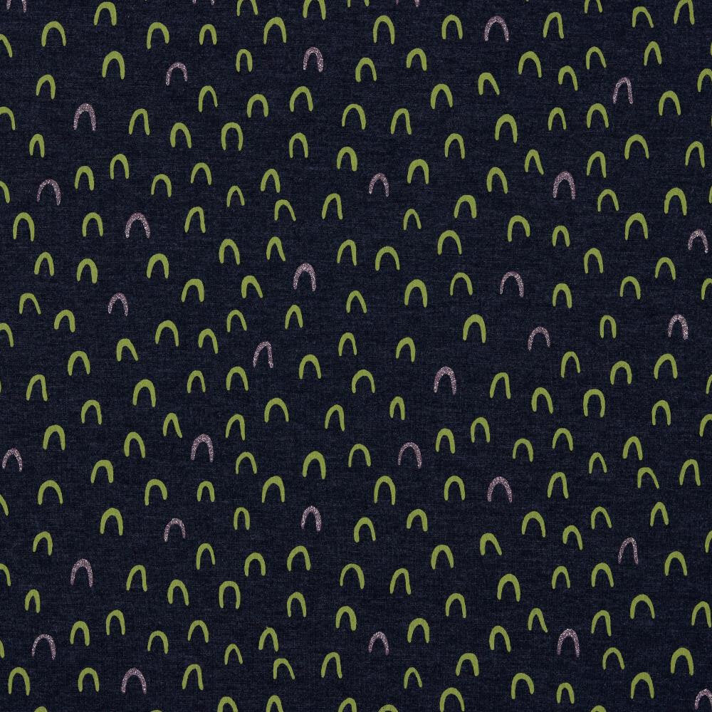 Glitter Shining Bows Melange Jersey