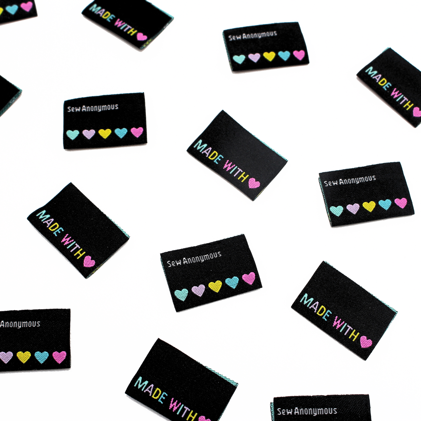 Black Made With Love | Woven Sew In Labels
