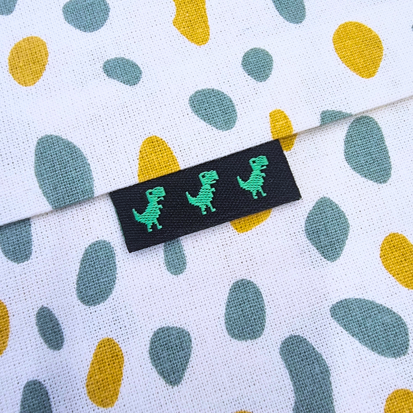 Pixel Dino-sew | Woven Sew In Labels