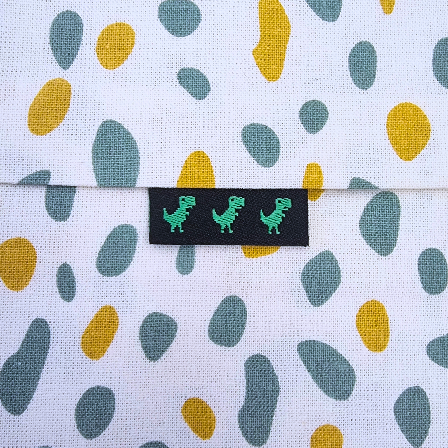 Pixel Dino-sew | Woven Sew In Labels