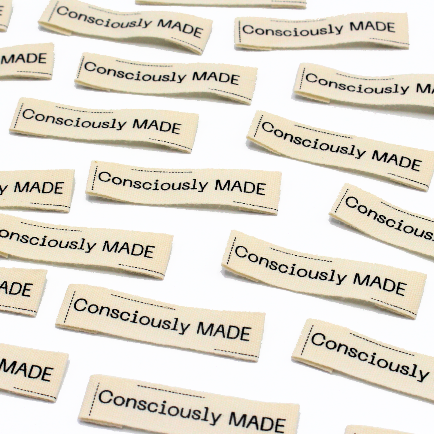 Consciously MADE | Cotton Sew In Labels | Discontinued