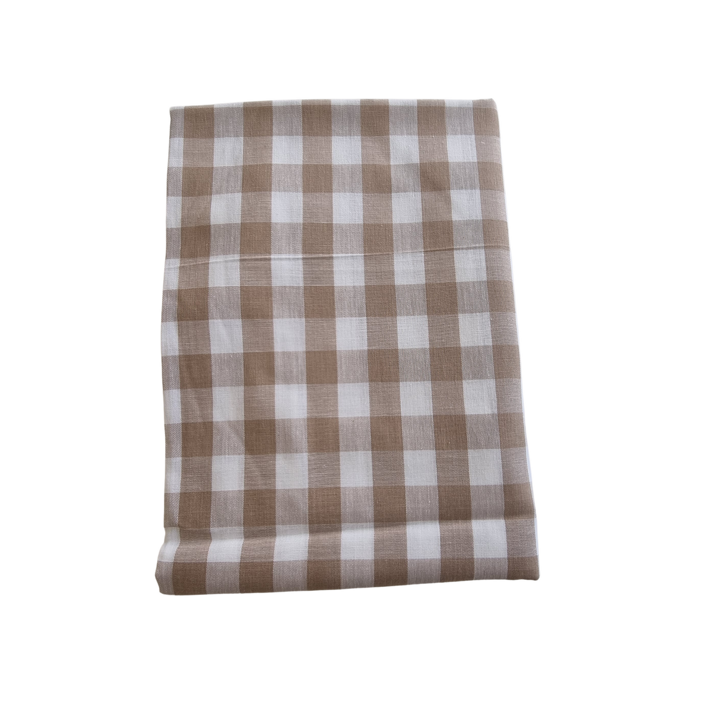 140 cm x 100 cm | Beige Large Cotton Gingham