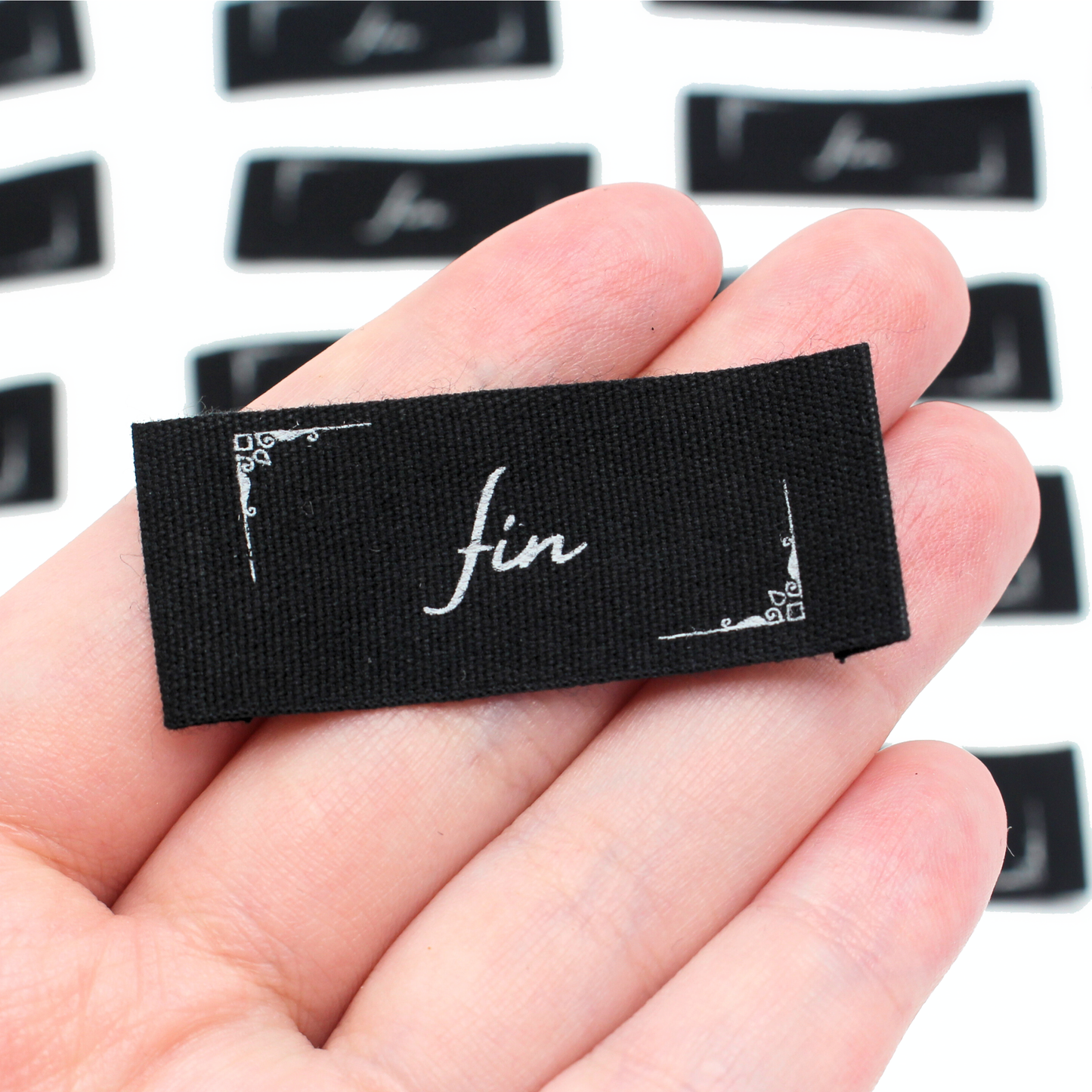 Black Fin Silent Film | Cotton Sew In Labels