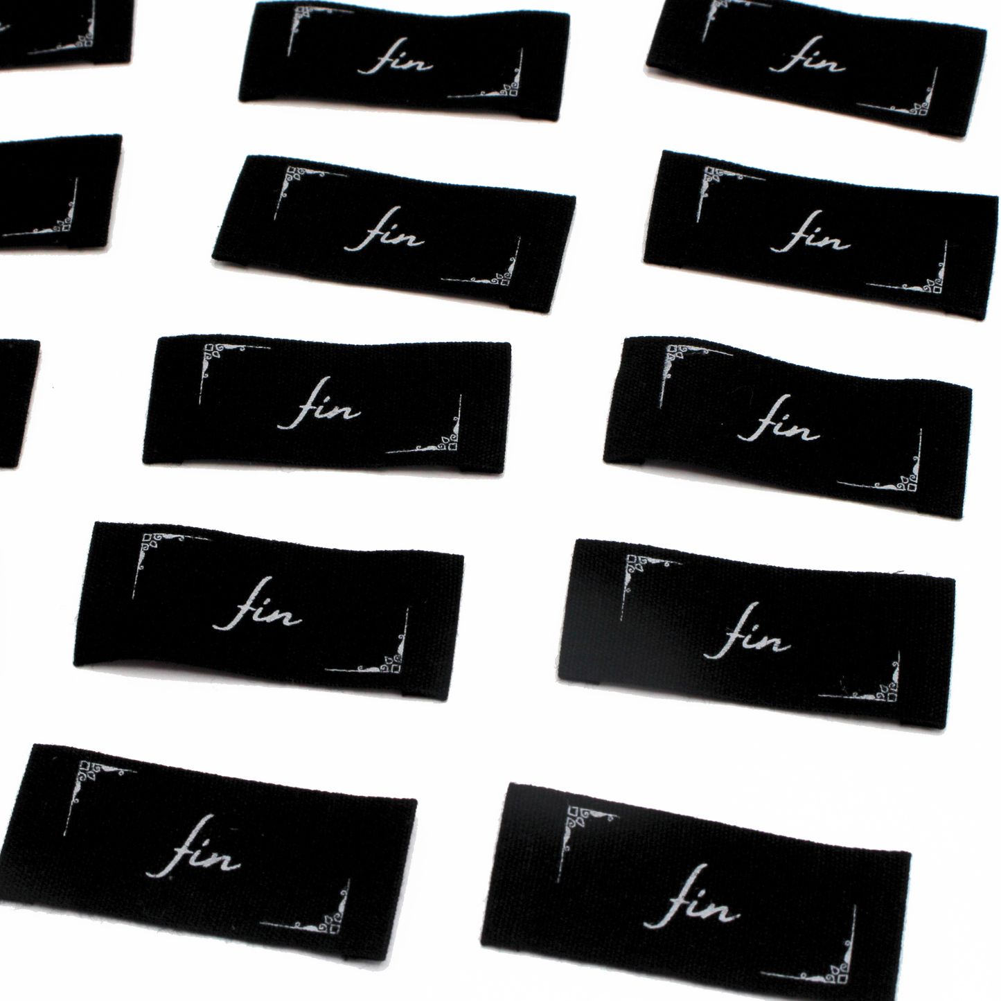 Black Fin Silent Film | Cotton Sew In Labels