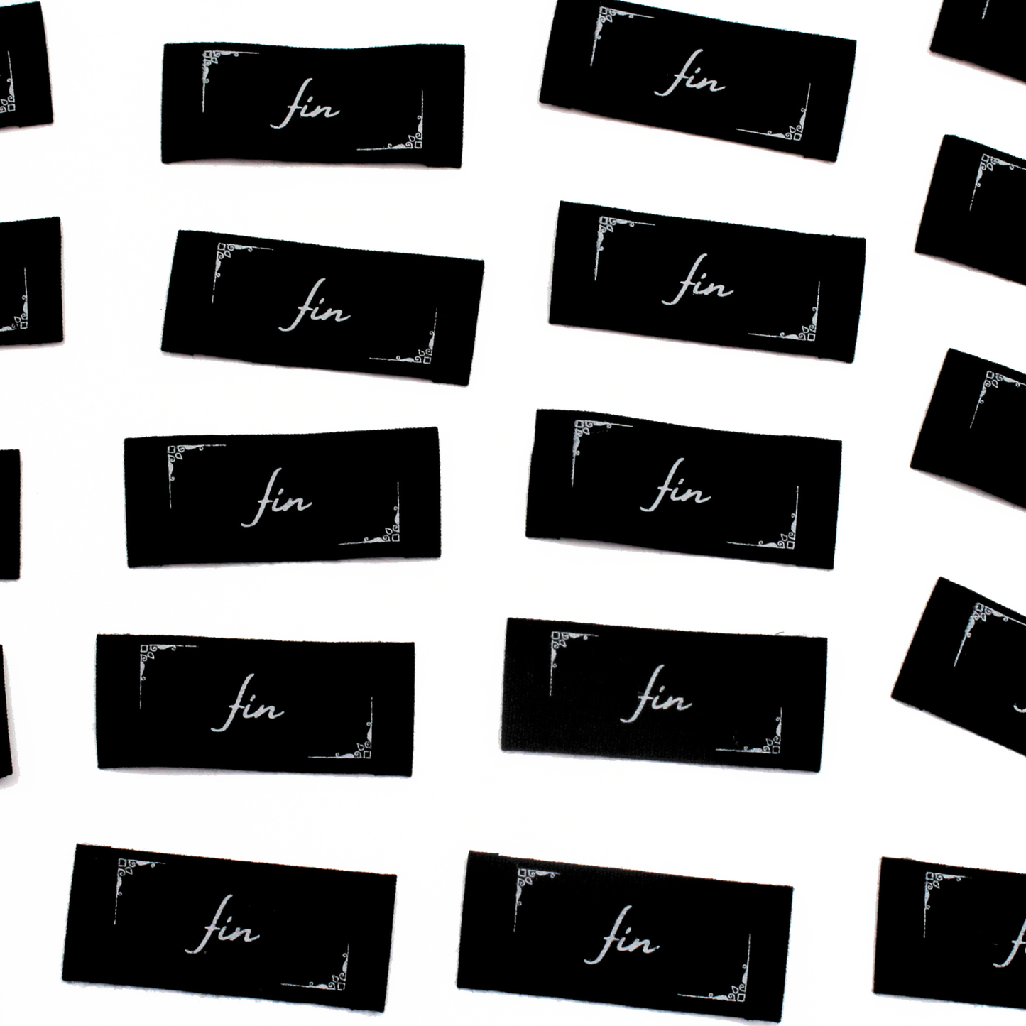 Black Fin Silent Film | Cotton Sew In Labels