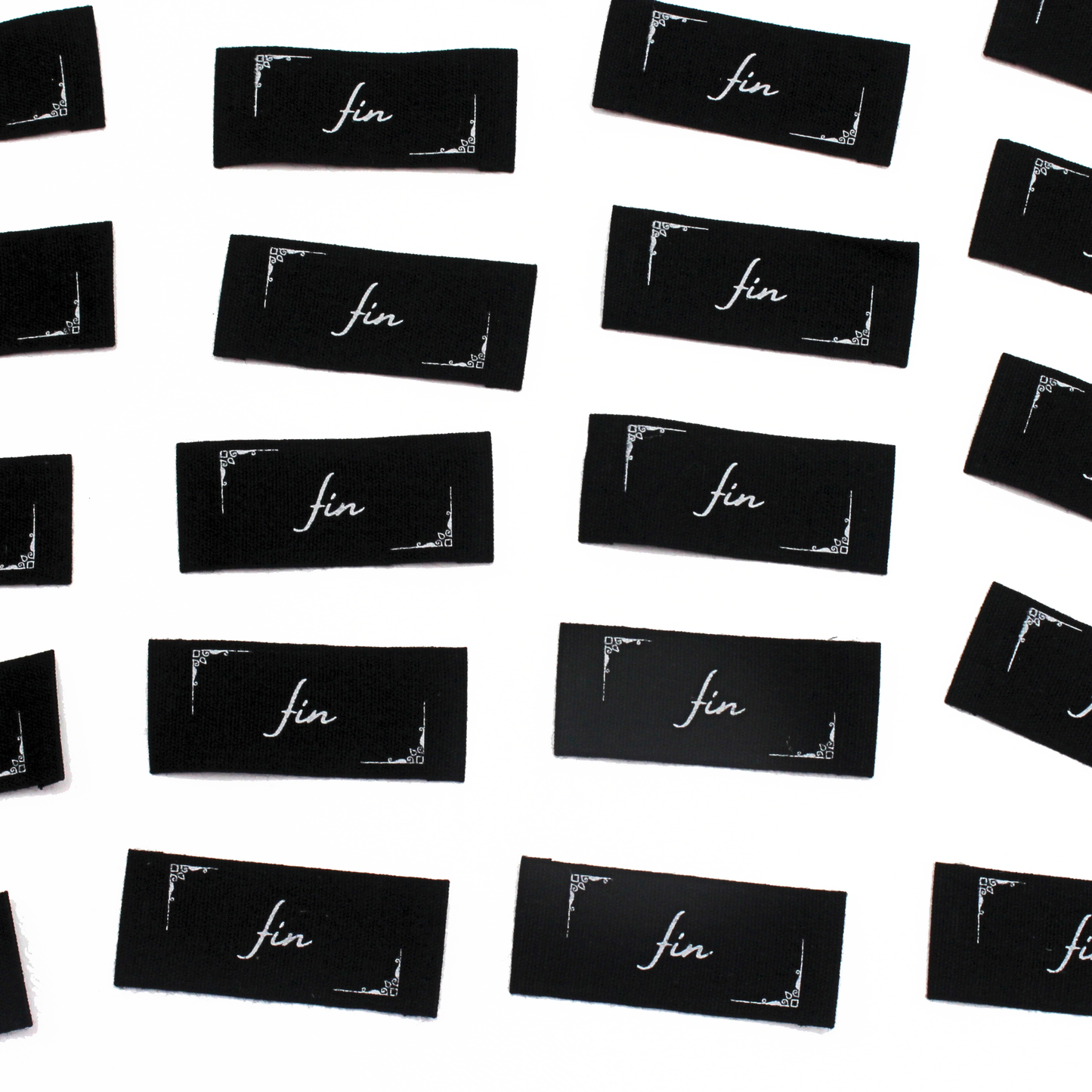 Black Fin Silent Film | Cotton Sew In Labels