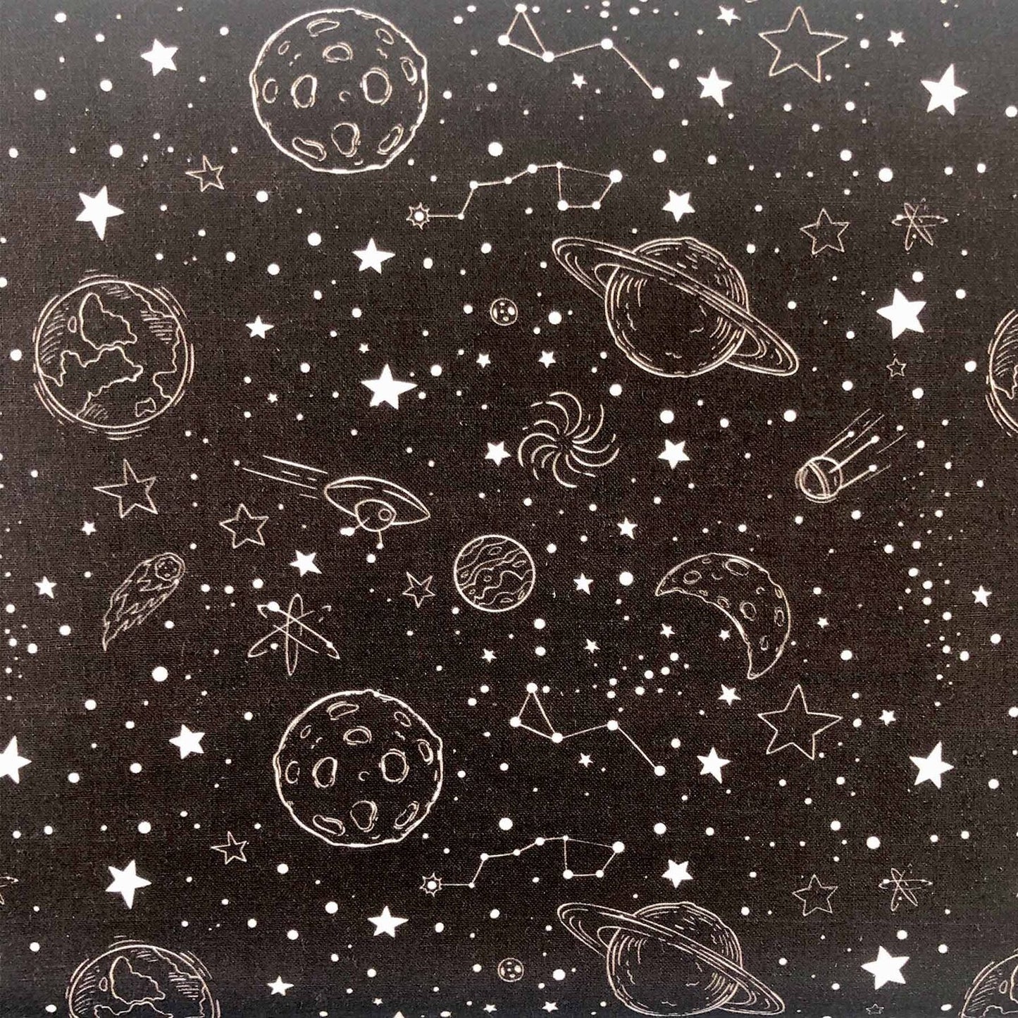 Outer Spaceship Cotton Poplin