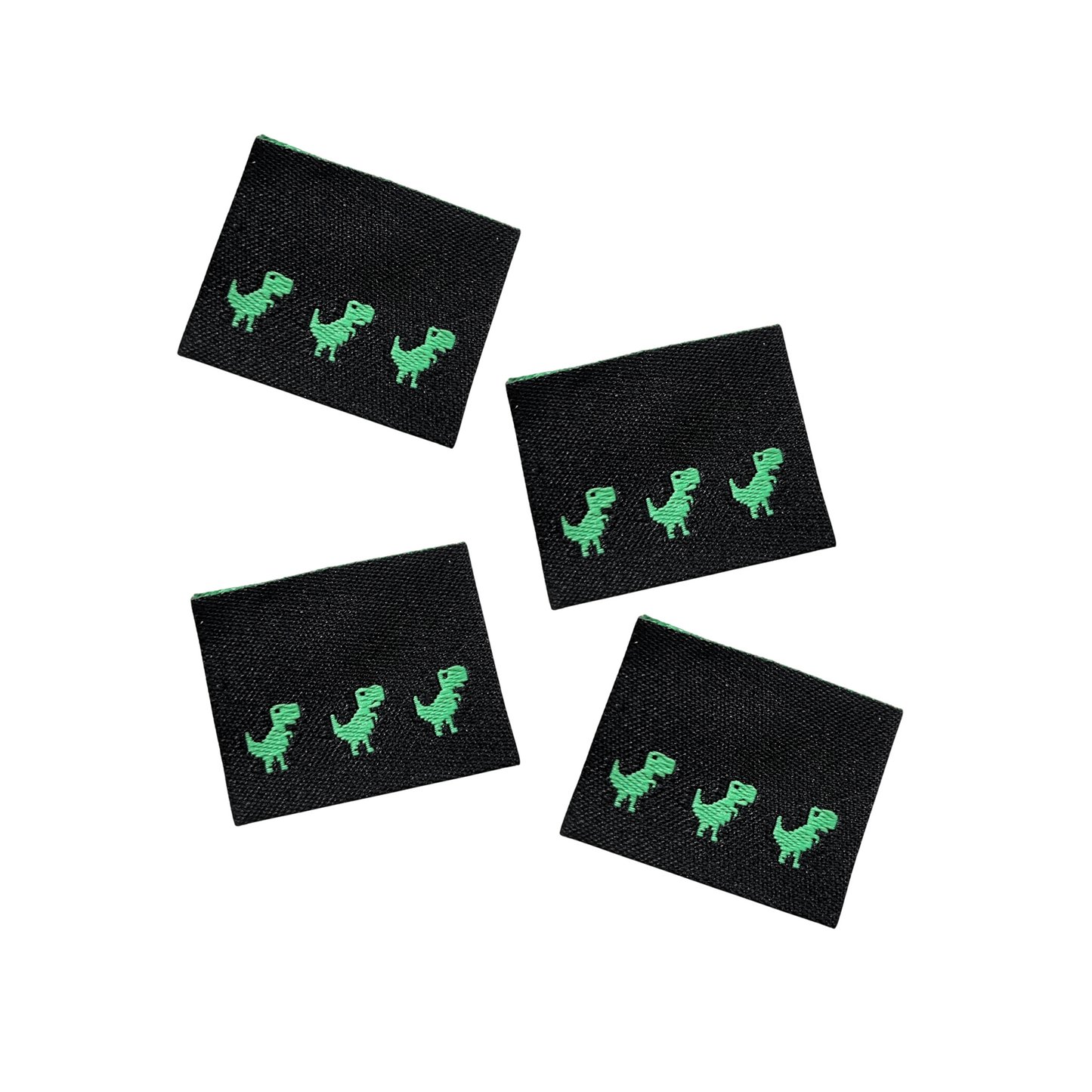 Pixel Dino-sew | Woven Sew In Labels