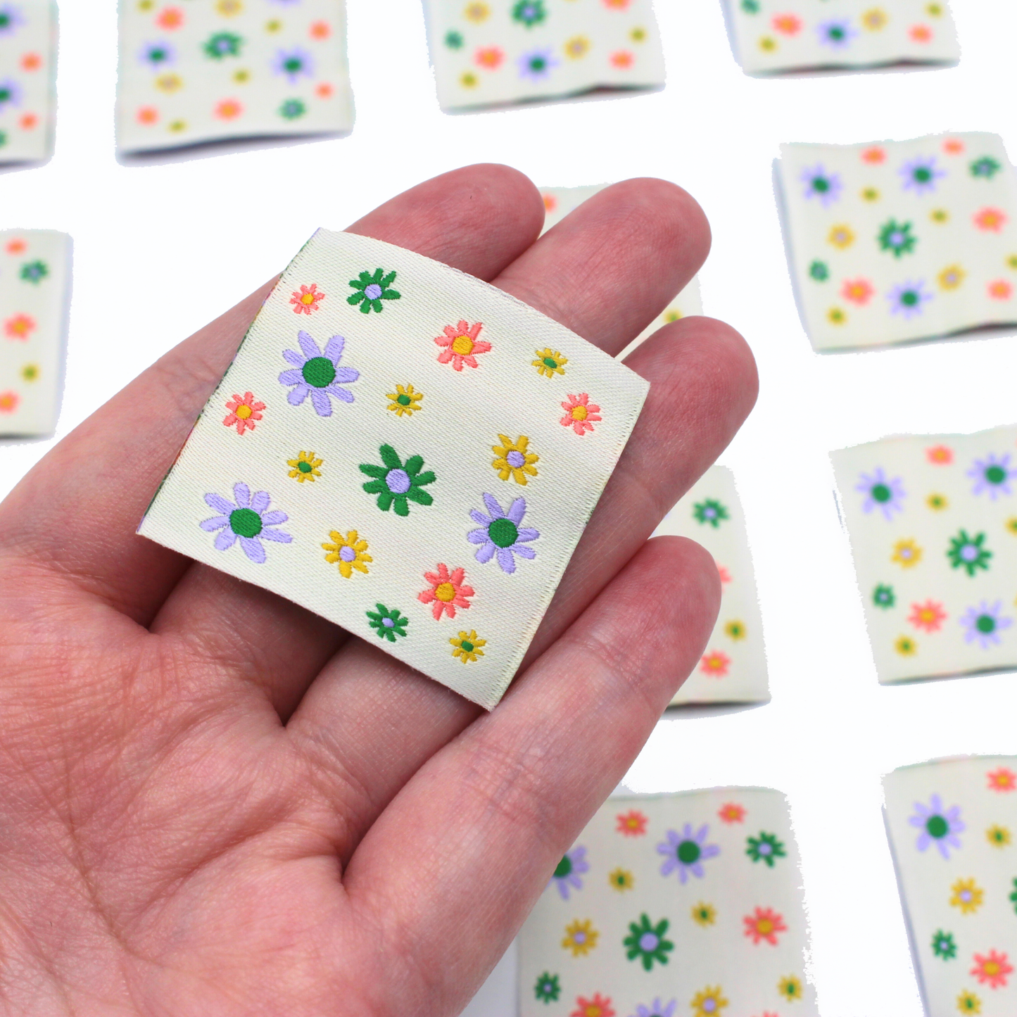 Boho Flowers | Woven Sew In Labels