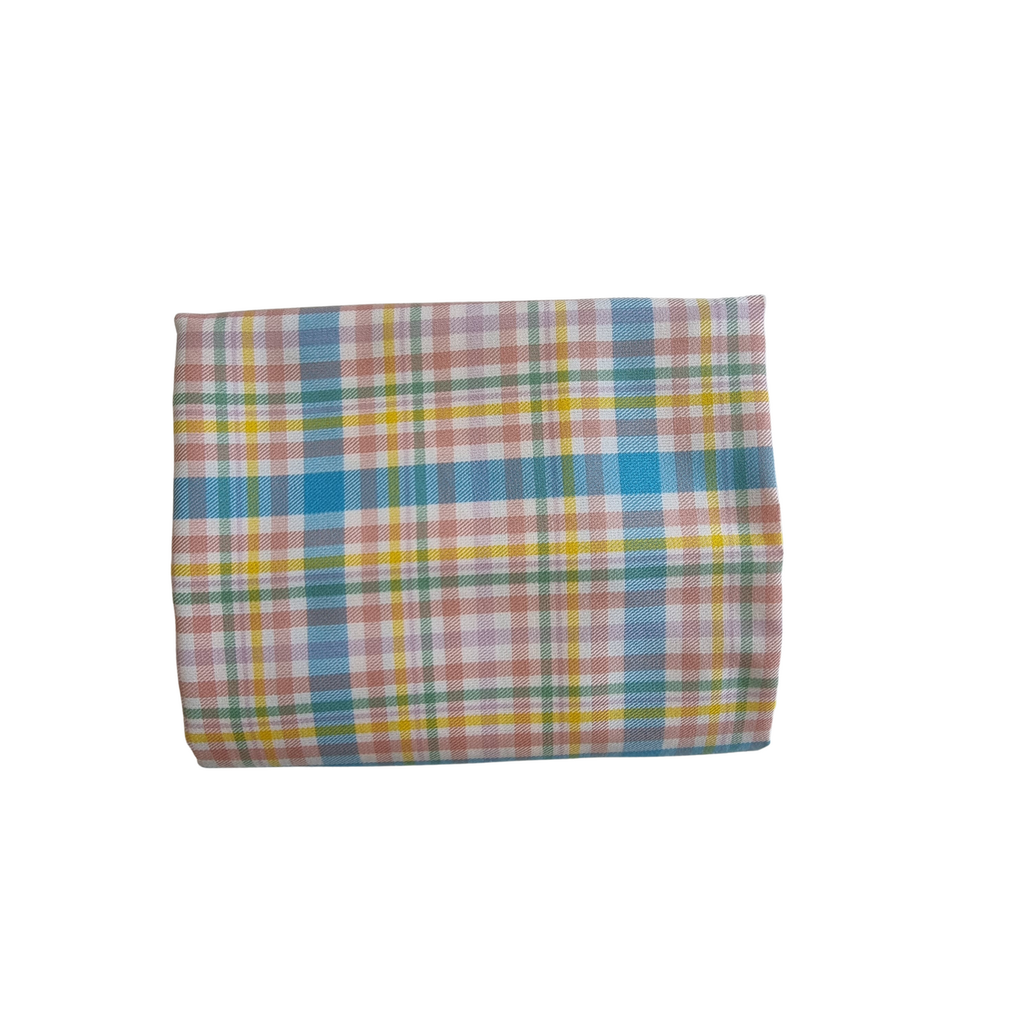 150 cm x 144 cm | Pink Yellow Blue Tartan Poly Viscose