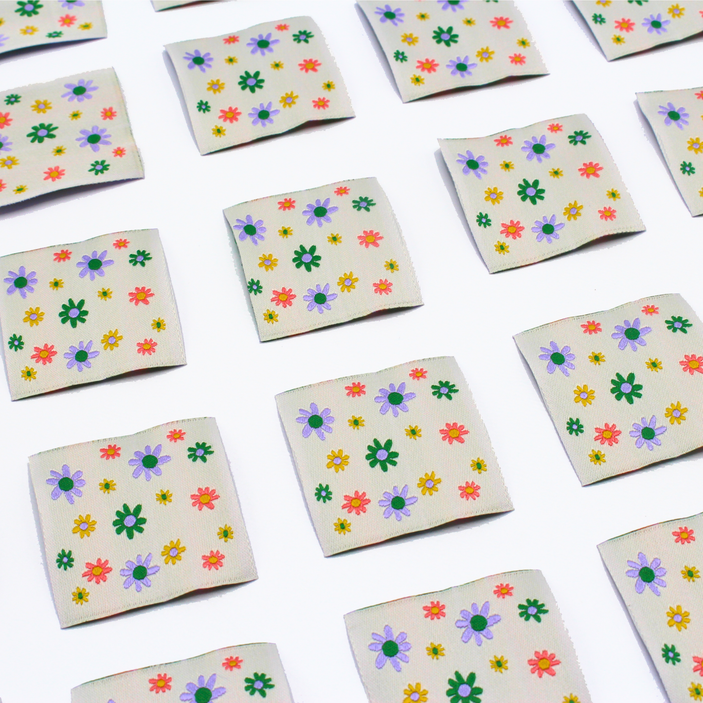 Boho Flowers | Woven Sew In Labels