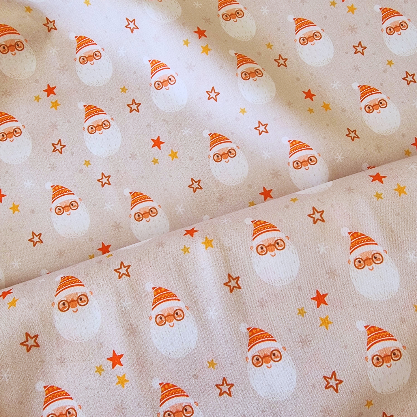 Merry Santa Faces Cotton | Little Johnny