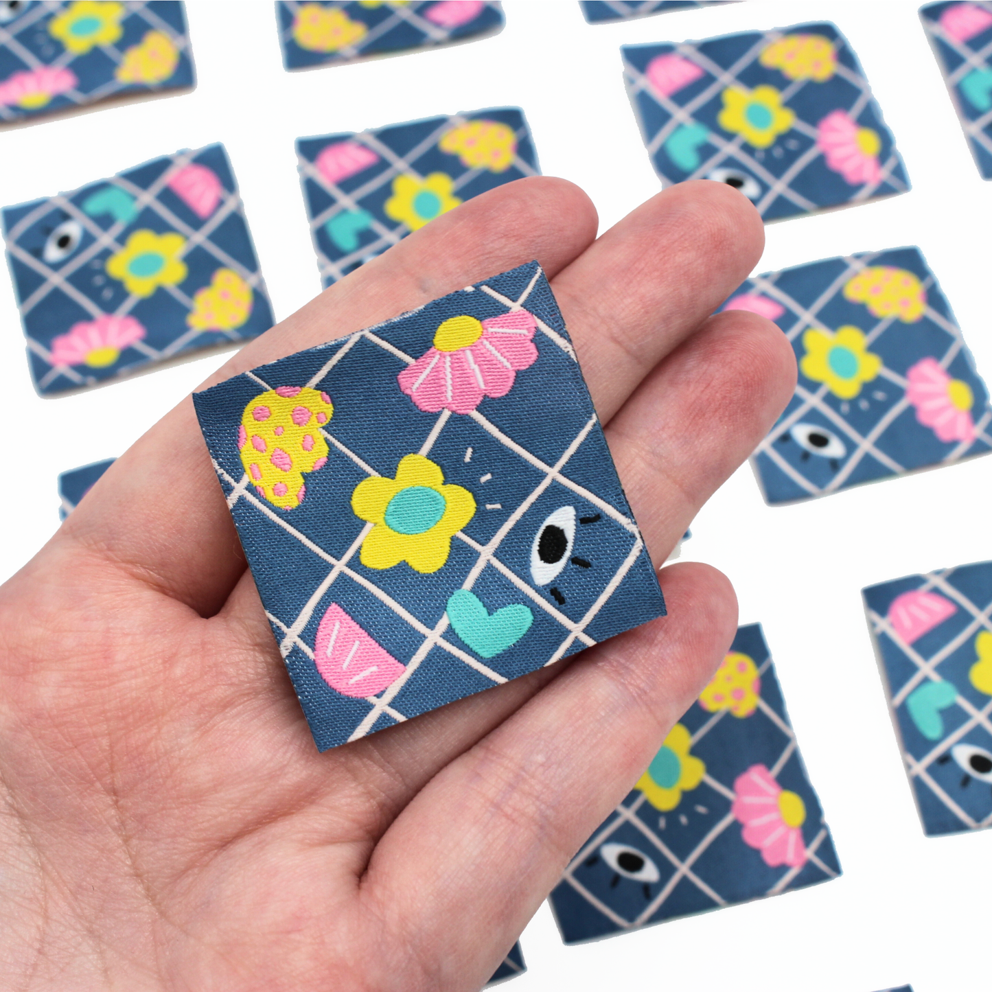 Eye Heart You Blue | Woven Sew In Labels