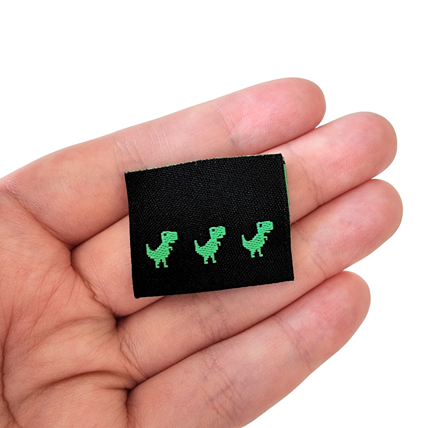 Pixel Dino-sew | Woven Sew In Labels