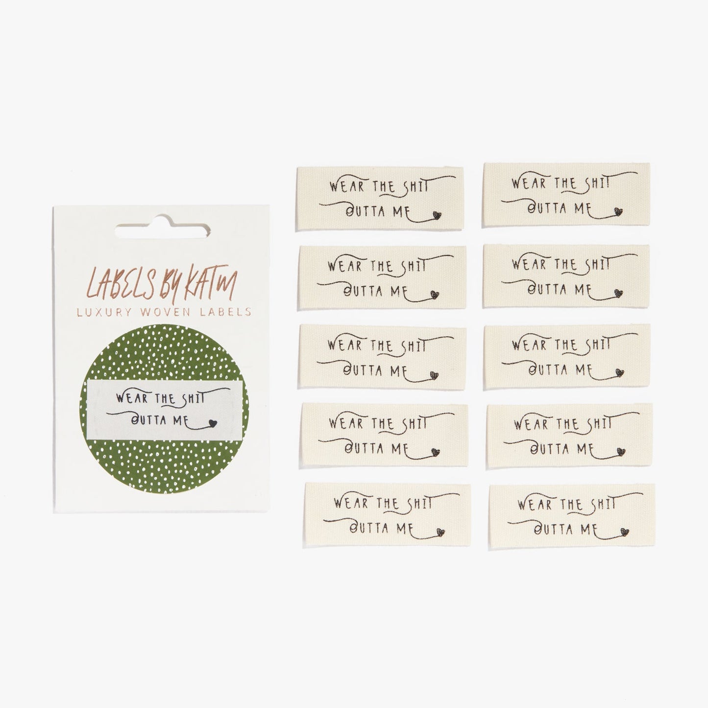 Wear The Shit Outta Me | Kylie And The Machine Woven Labels