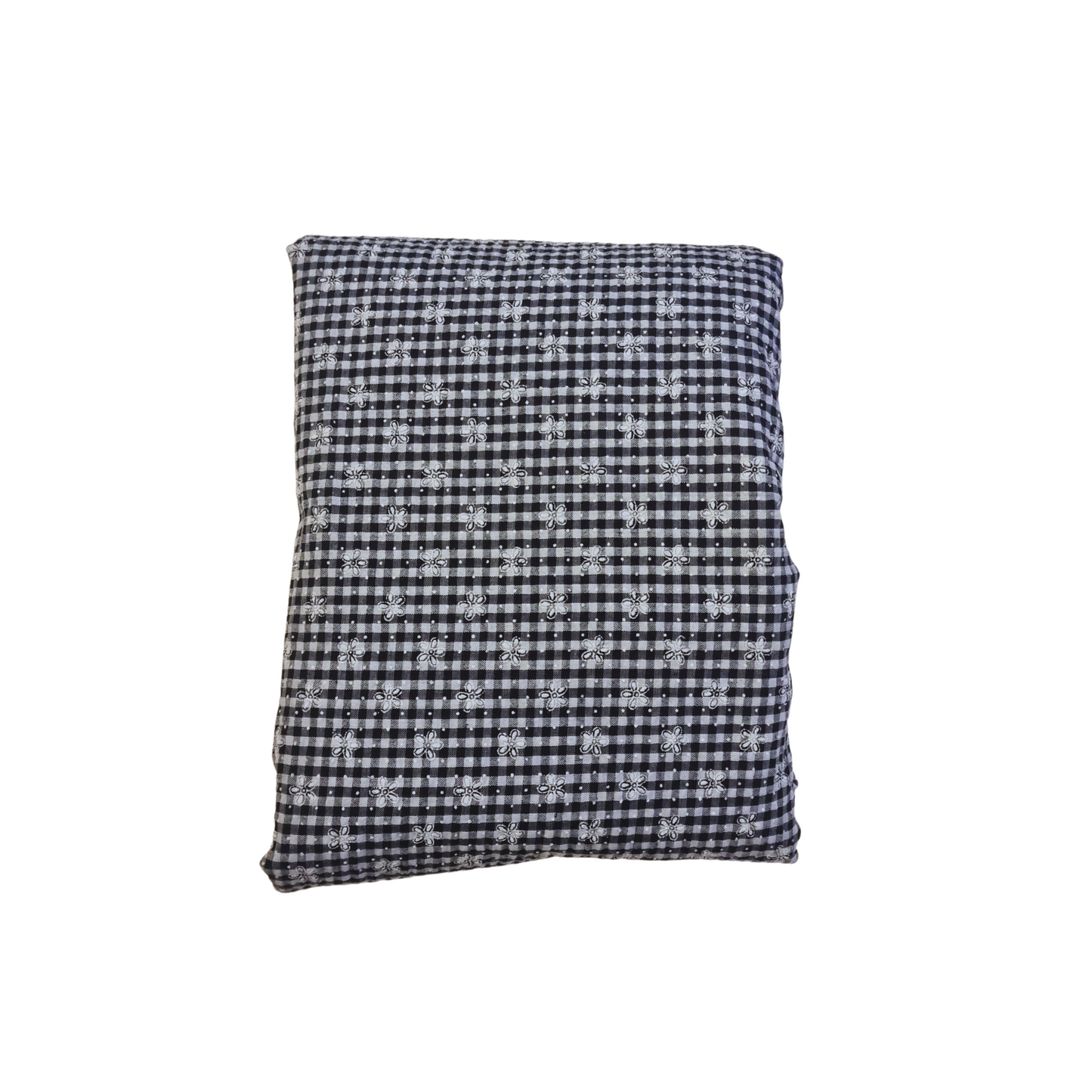 228 cm x 148 cm | Black Cotton Embroidered Gingham
