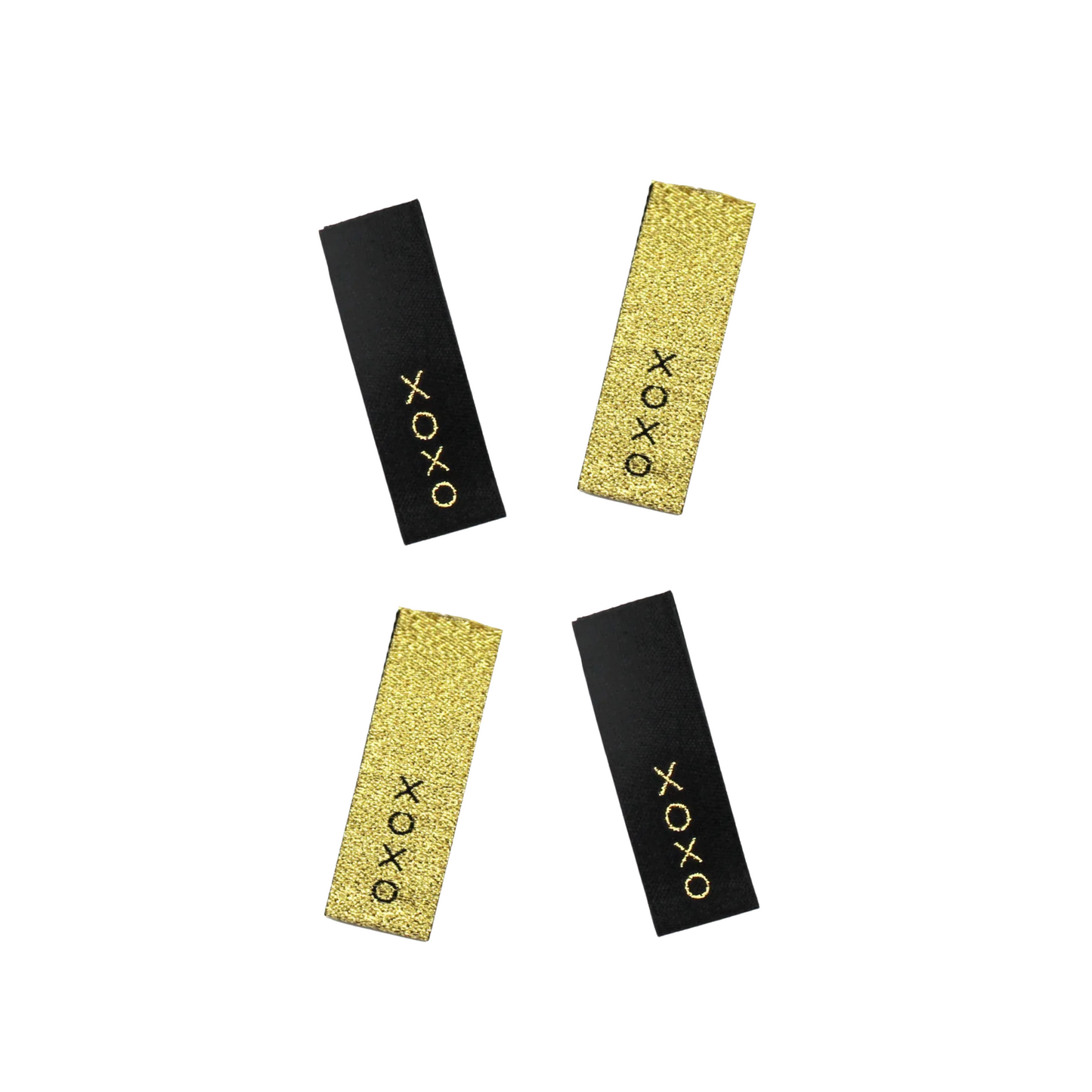 XOXO Metallic Black & Gold Multipack | Woven Sew In Labels