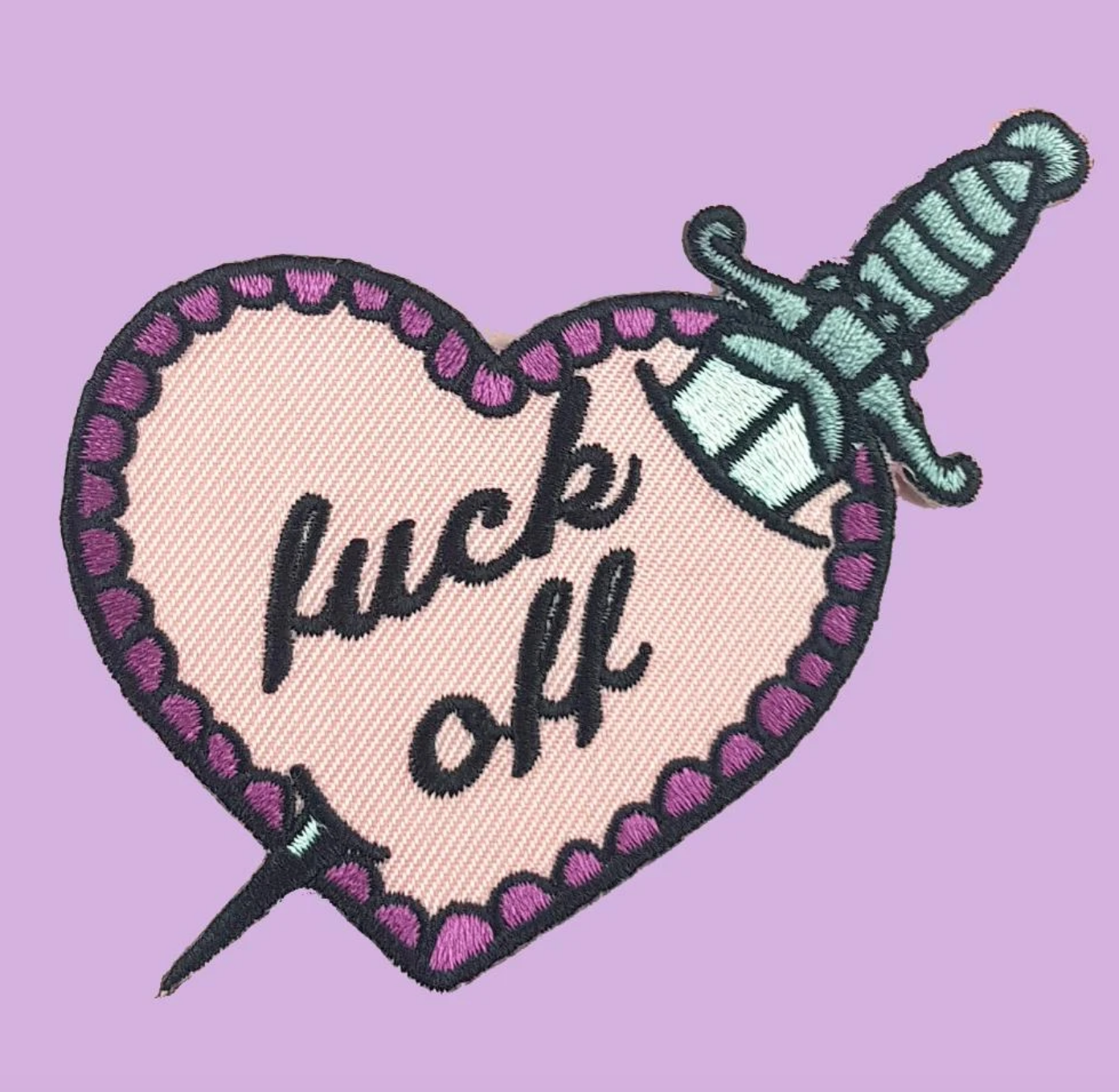 Fuck Off Stiletto Heart | Embroidered Patch | Jubly-Umph