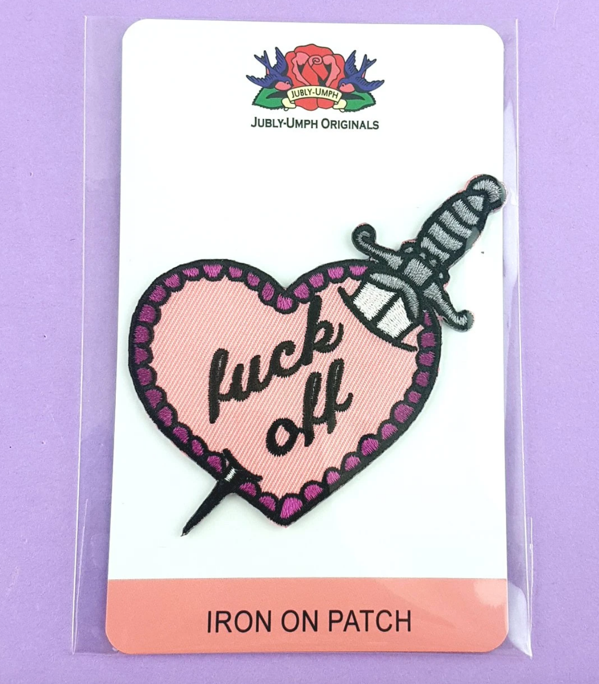 Fuck Off Stiletto Heart | Embroidered Patch | Jubly-Umph