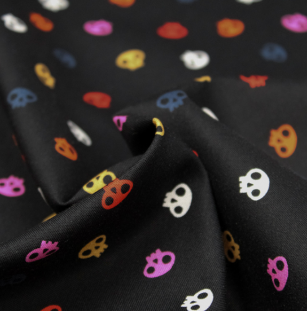Full Moon Candy Skulls Cotton | Dashwood Studio