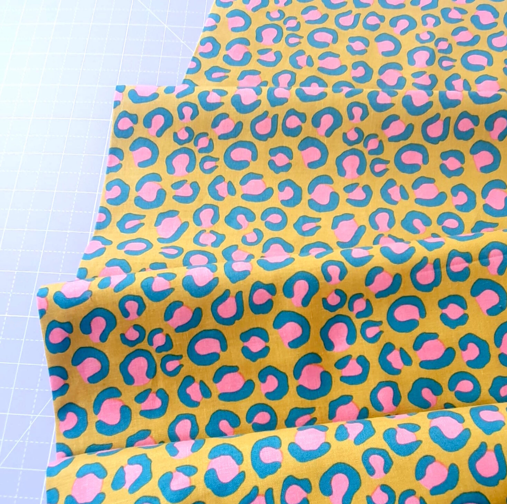Night Jungle Mustard Leopard Cotton | Dashwood Studio