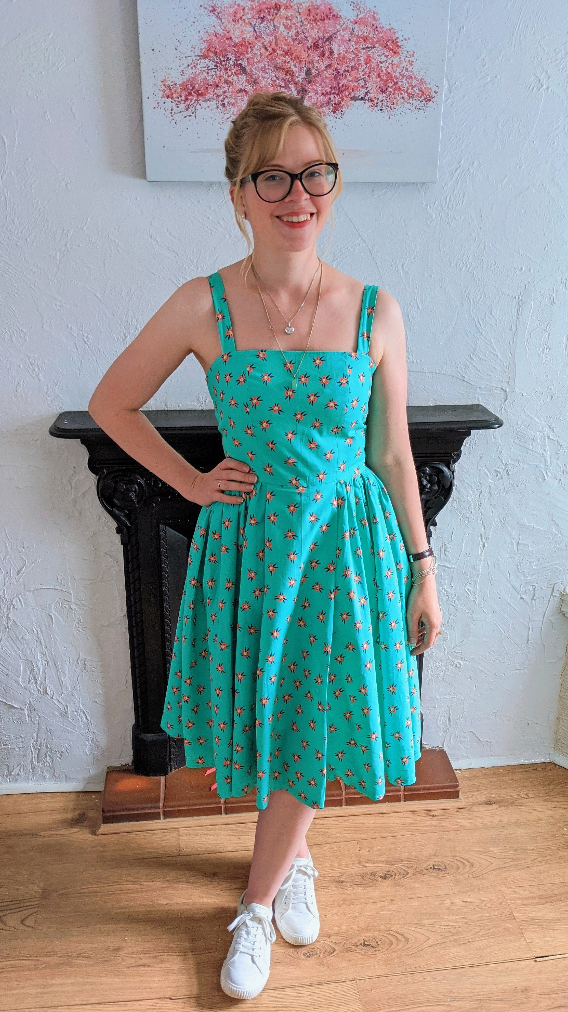 Turquoise Floral Cotton | Hamburger Liebe