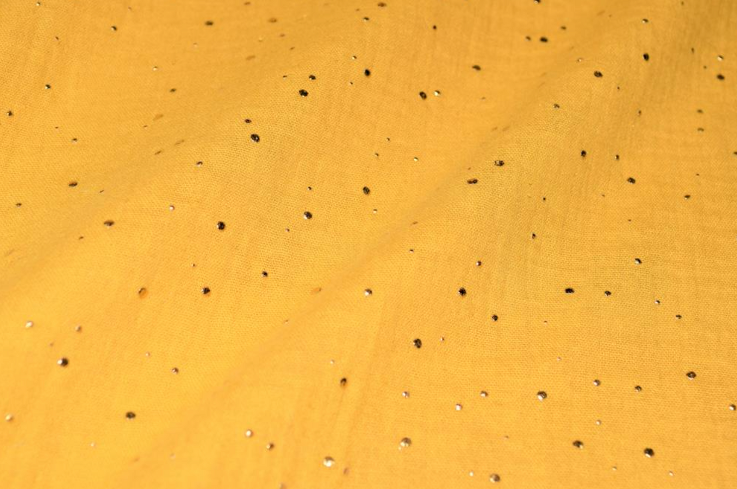 Ochre Gold Speckled Double Gauze
