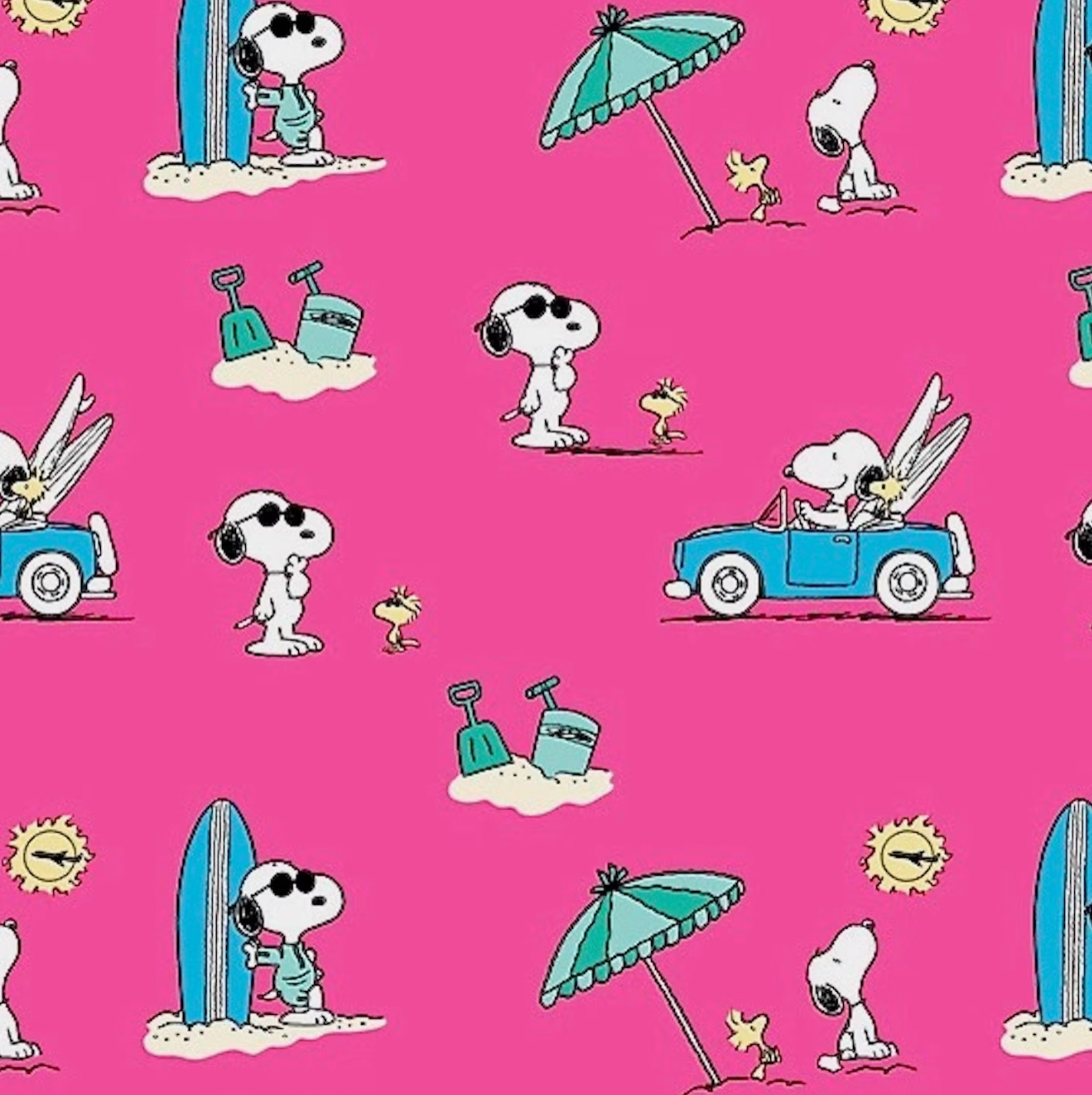Snoopy And Woodstock’s Adventure - Pink Surfing