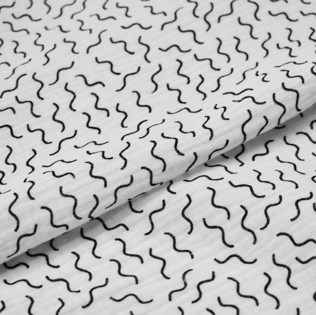 White Wiggly Double Gauze