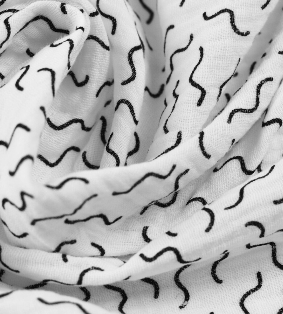 White Wiggly Double Gauze