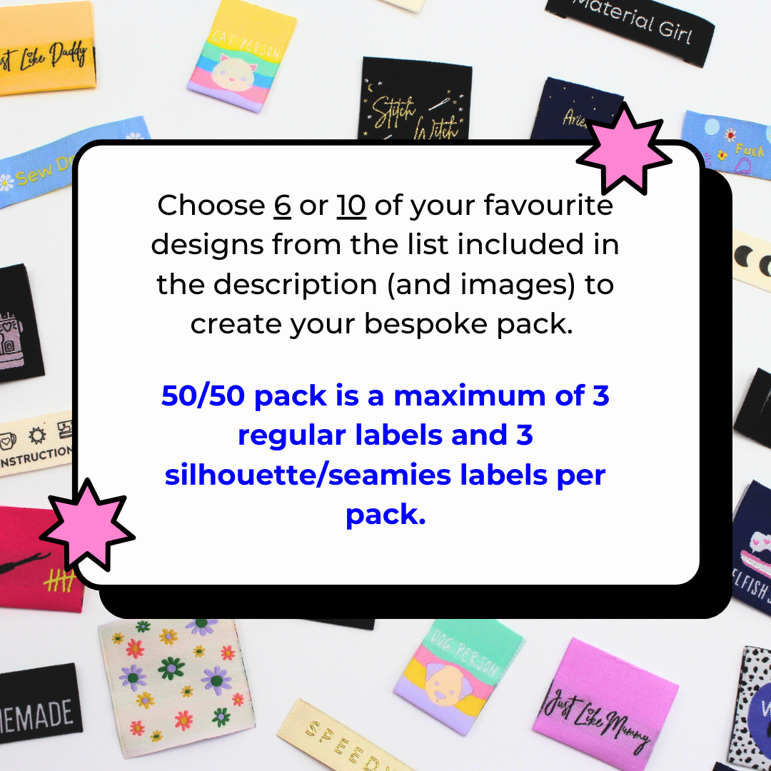Pick n' Mix Pack, By You! | Woven Sew In Labels