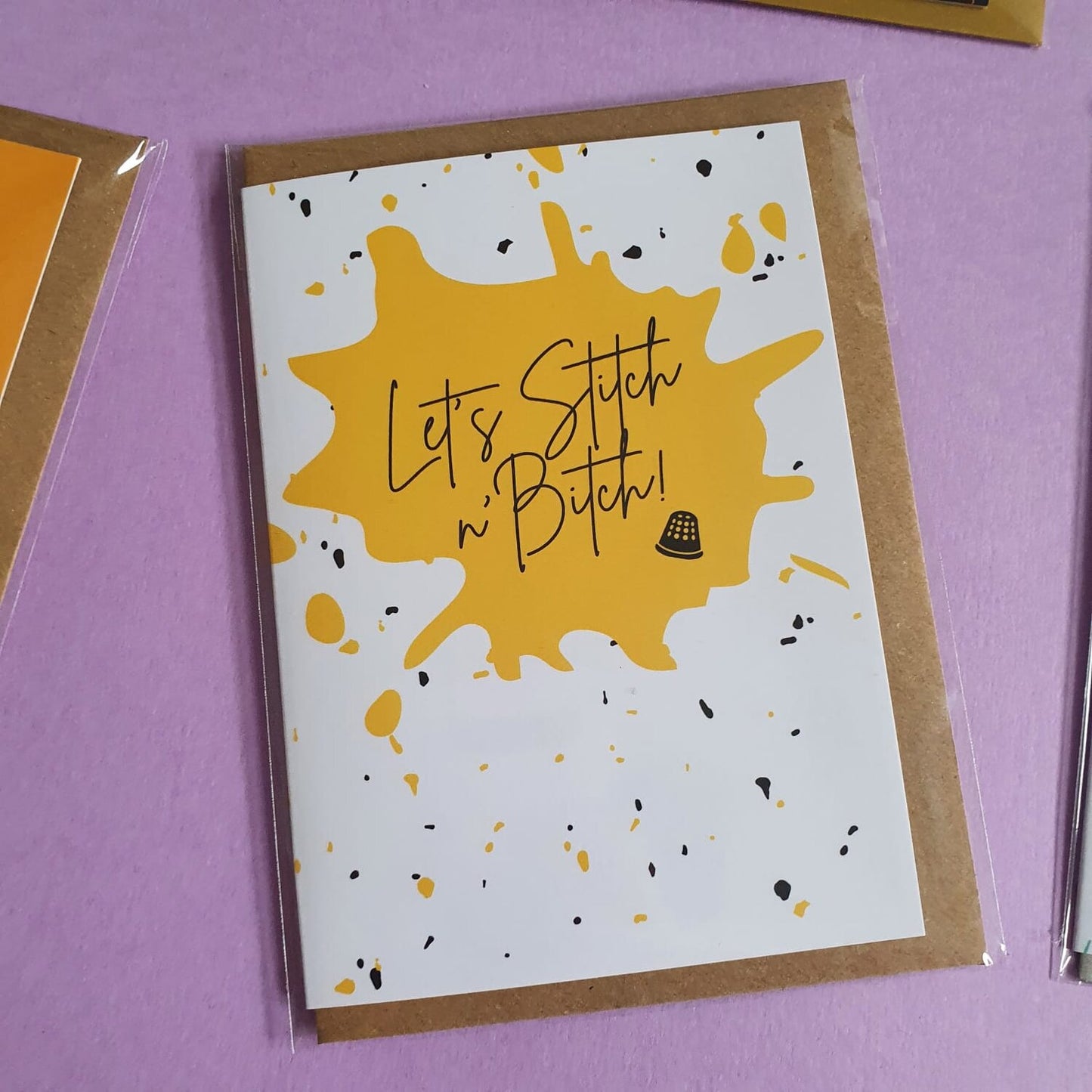 Let's Stitch N' Bitch | Sewing Themed Greeting Card