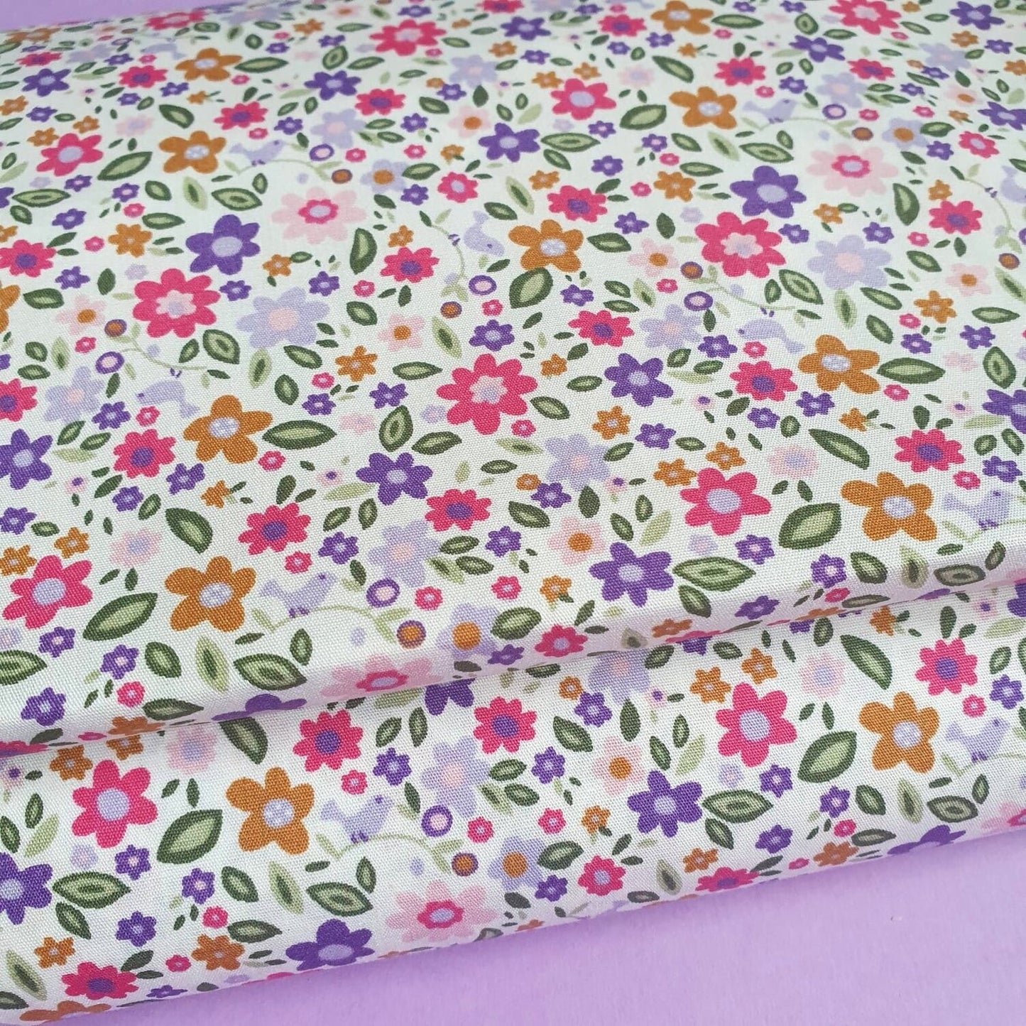 Pink Mix Floral Cotton Poplin