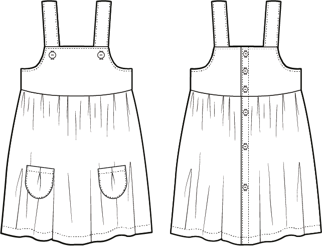 Willow Pinafore Sewing Pattern | Poppy and Jazz