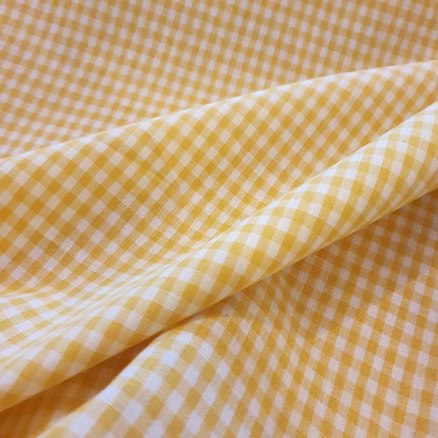 Buttercup Yellow Cotton Gingham