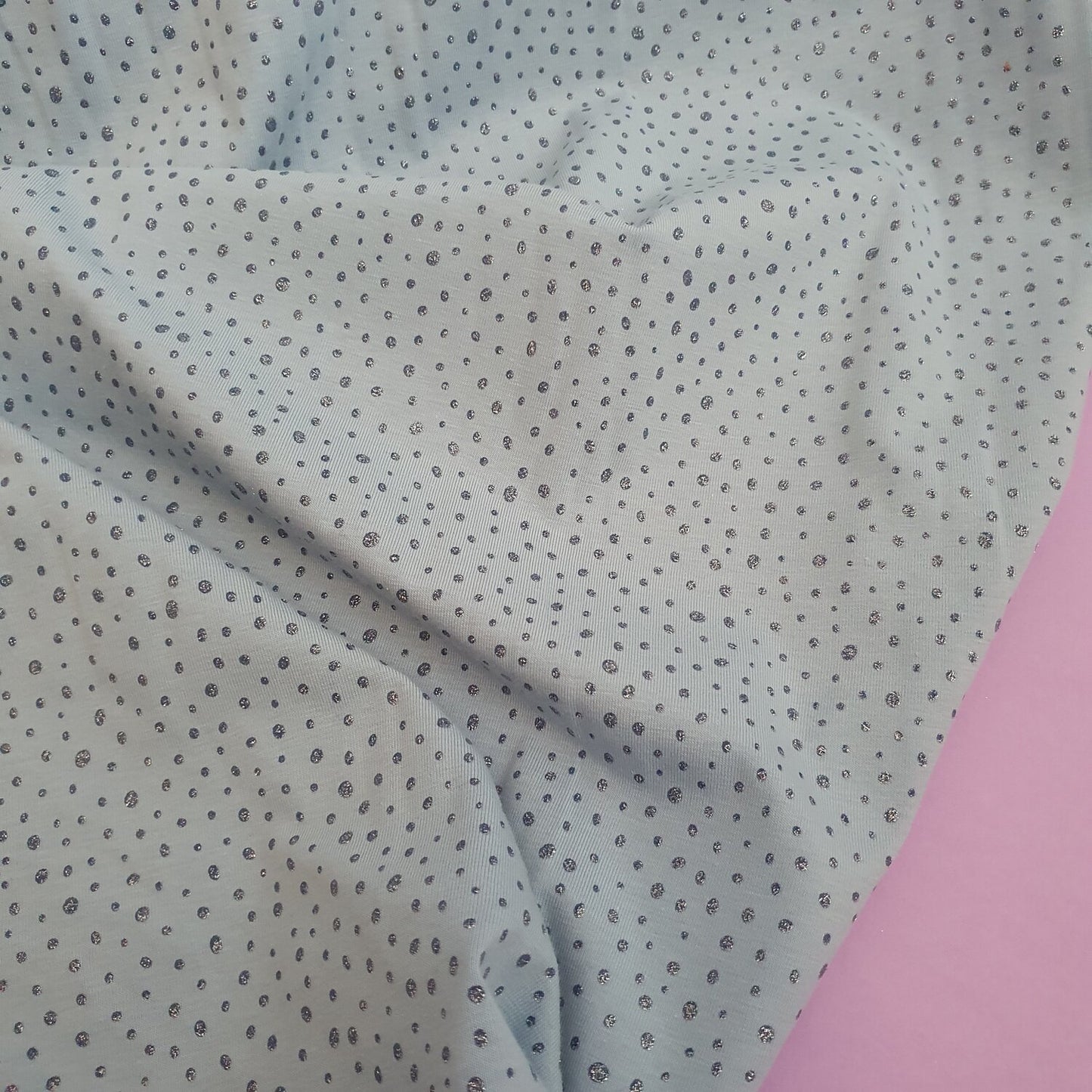 Light Blue Glitter Dots Jersey