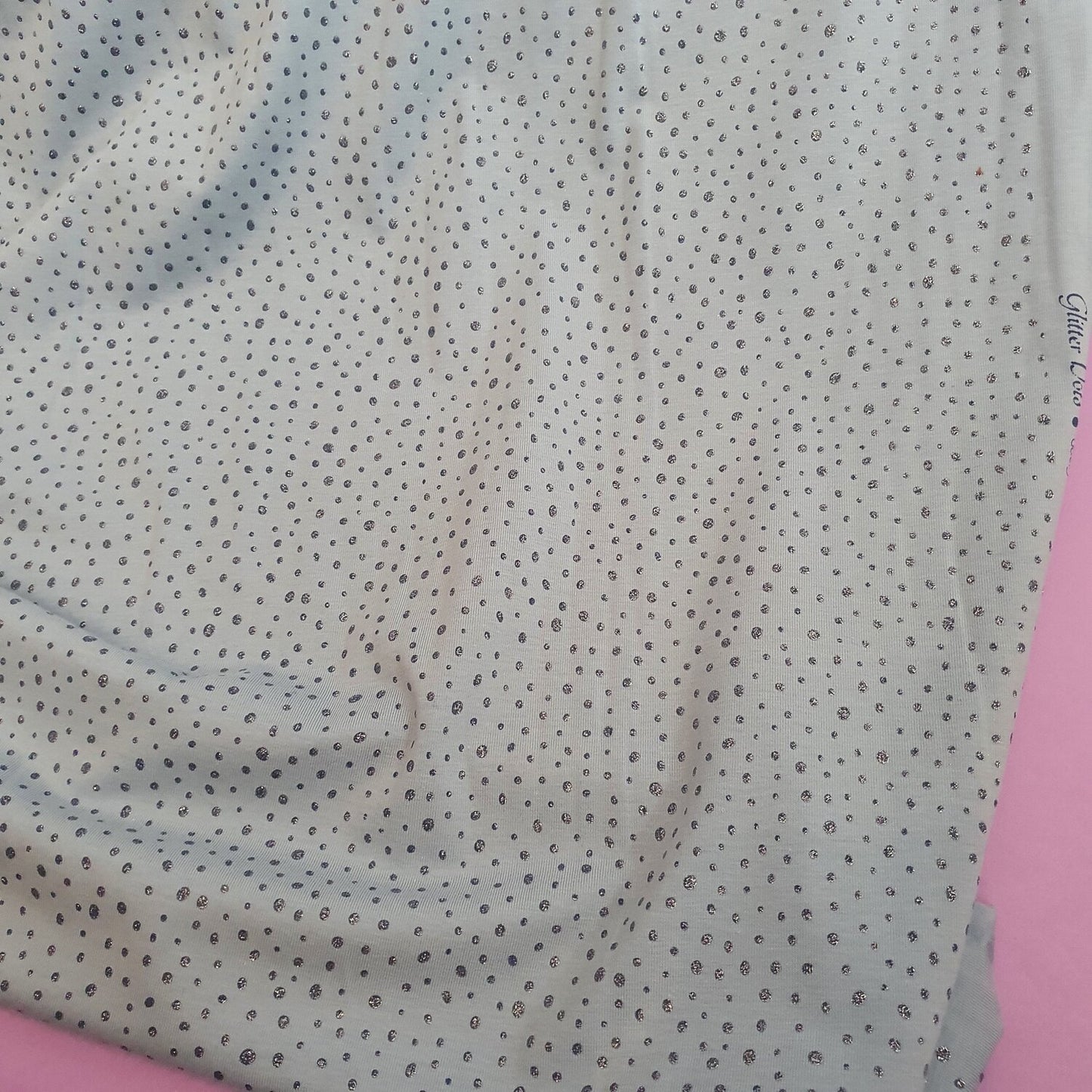 Light Blue Glitter Dots Jersey