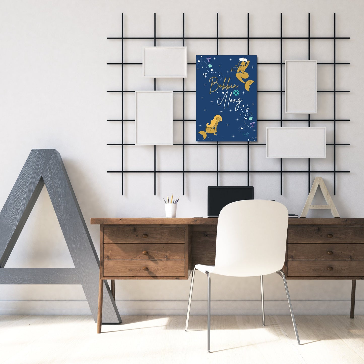 Bobbin Along | Digital Wall Art | Download Only | A3, A4, A5, A6 Sizes