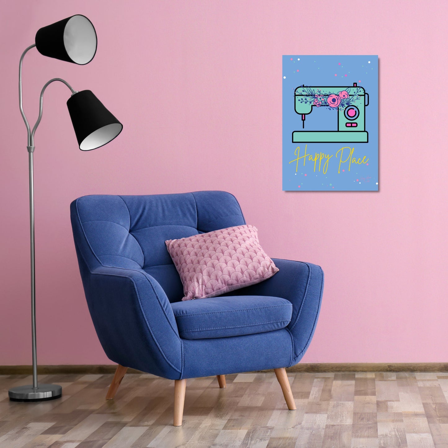 Happy Place | Digital Wall Art | Download Only | A3, A4, A5, A6 Sizes