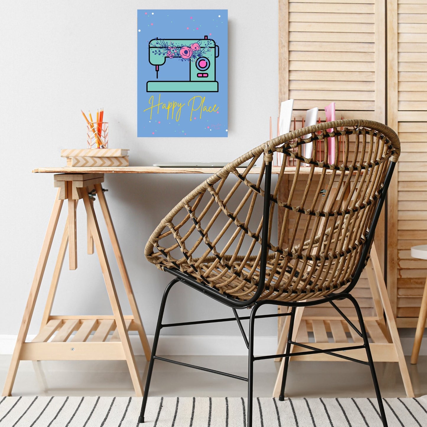 Happy Place | Digital Wall Art | Download Only | A3, A4, A5, A6 Sizes