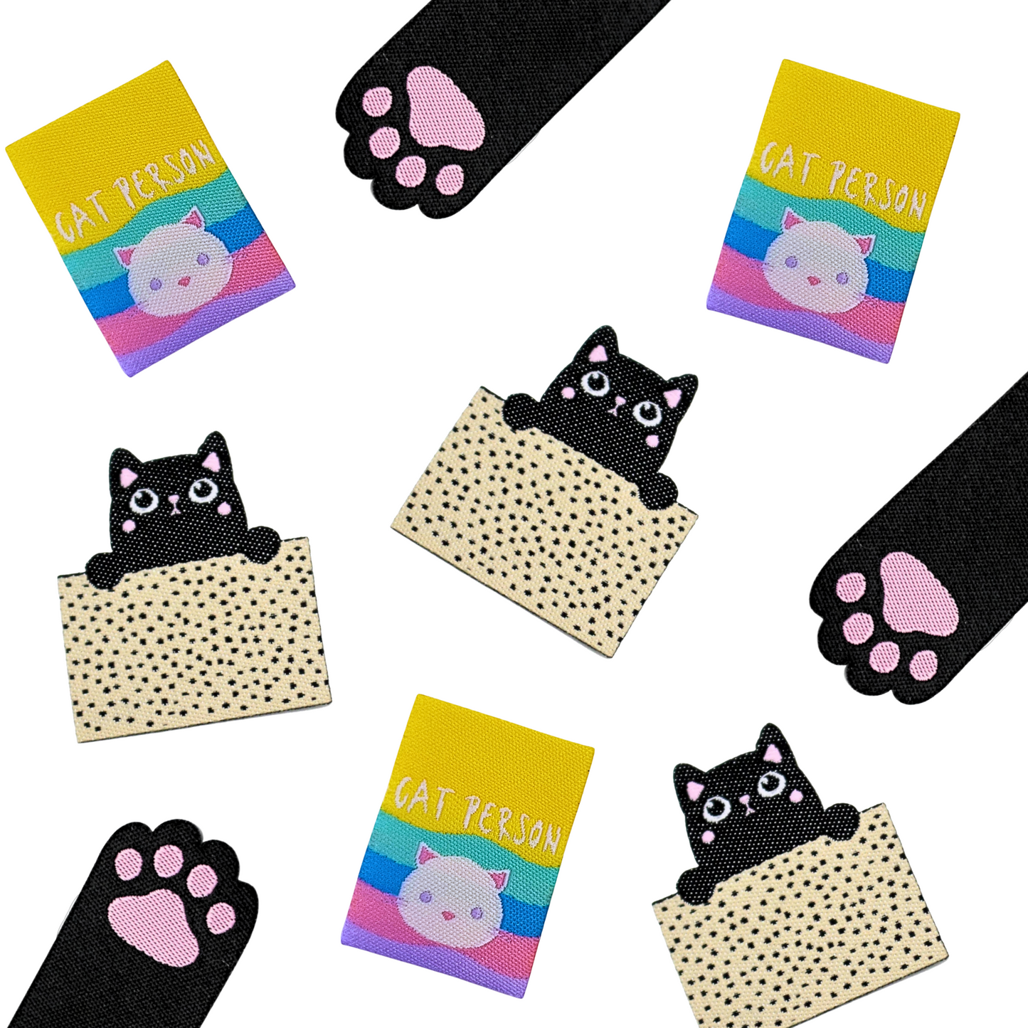 Mixed Cat Pack | Woven Sew In Labels