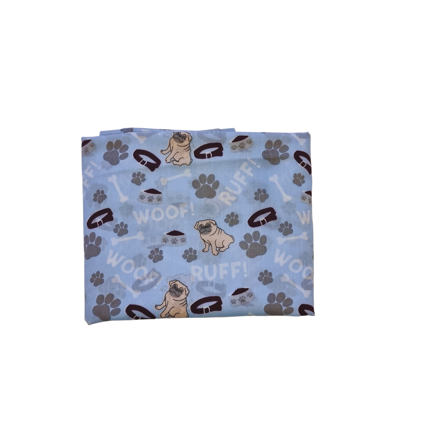 250 cm x 224 cm | Blue Pug Polycotton