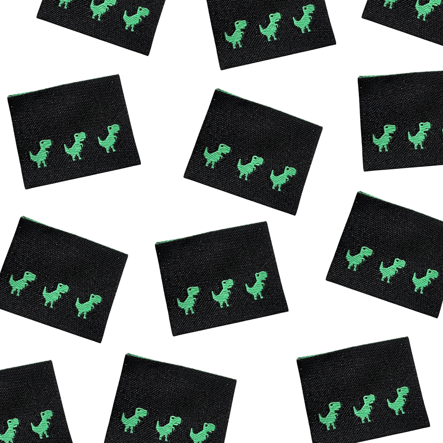 Pixel Dino-sew | Woven Sew In Labels