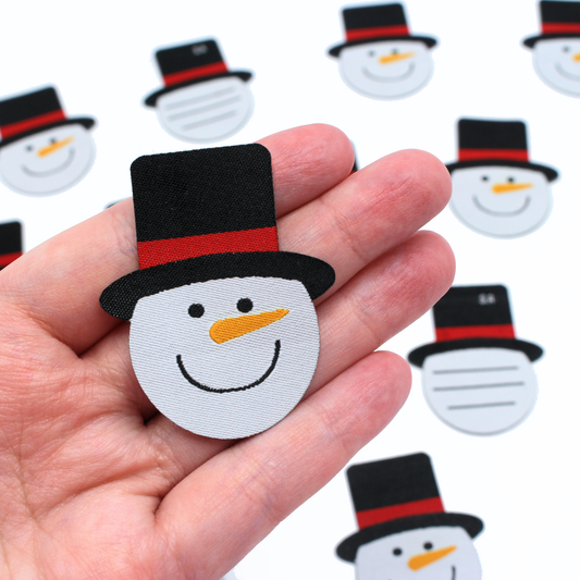 FREE Snowman Tag | Woven Silhouette Label