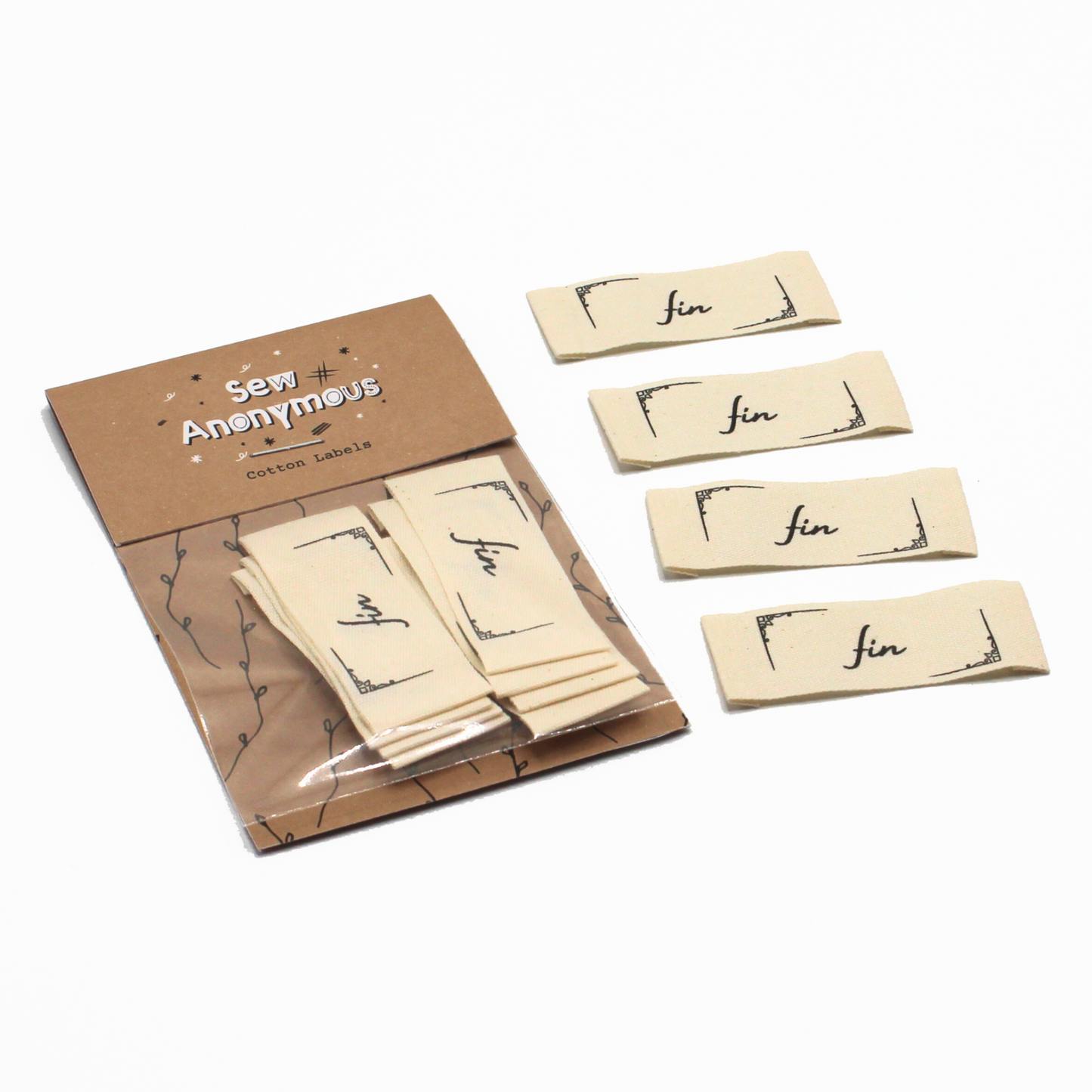 Natural Fin Silent Film | Cotton Sew In Labels – Sew Anonymous