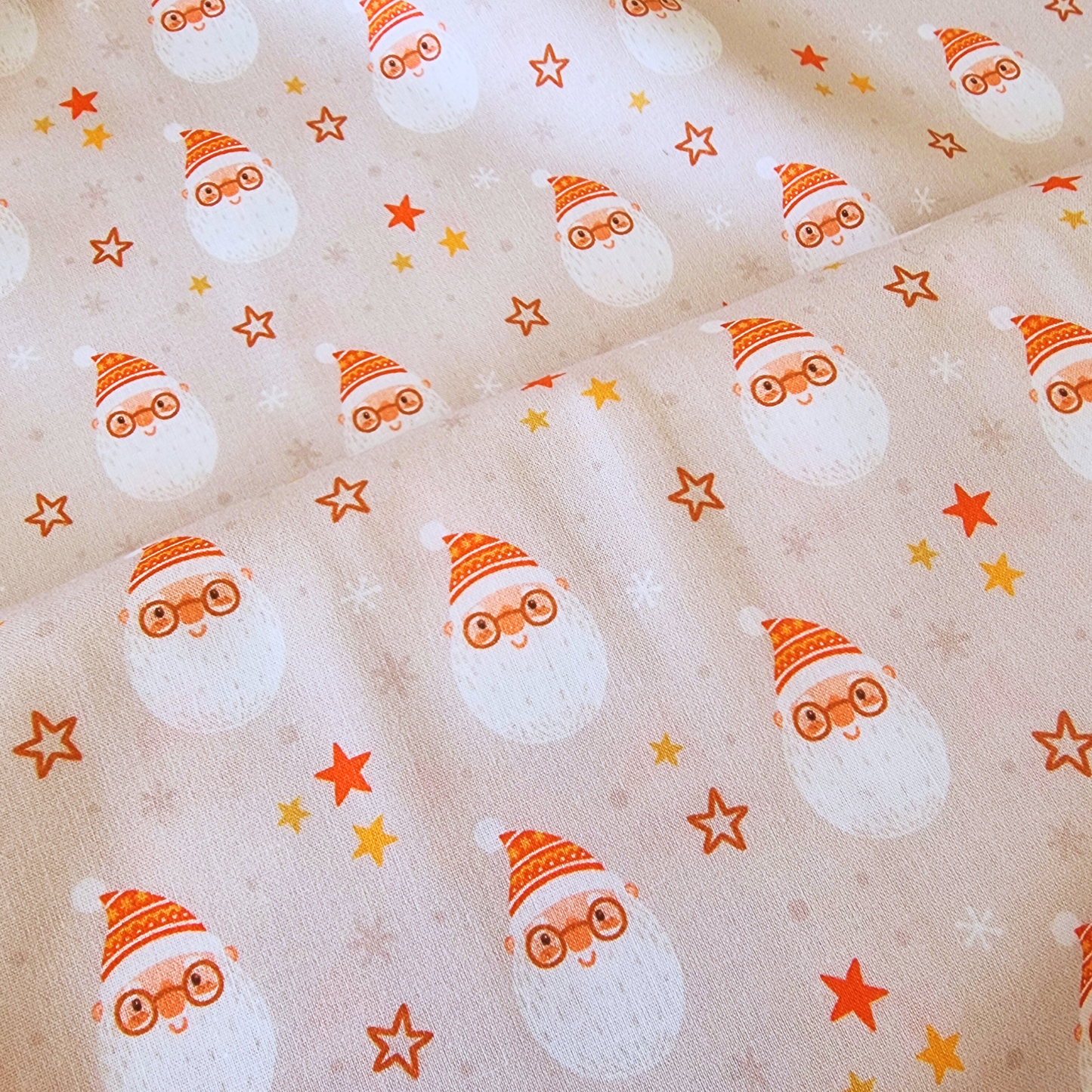 Merry Santa Faces Cotton | Little Johnny