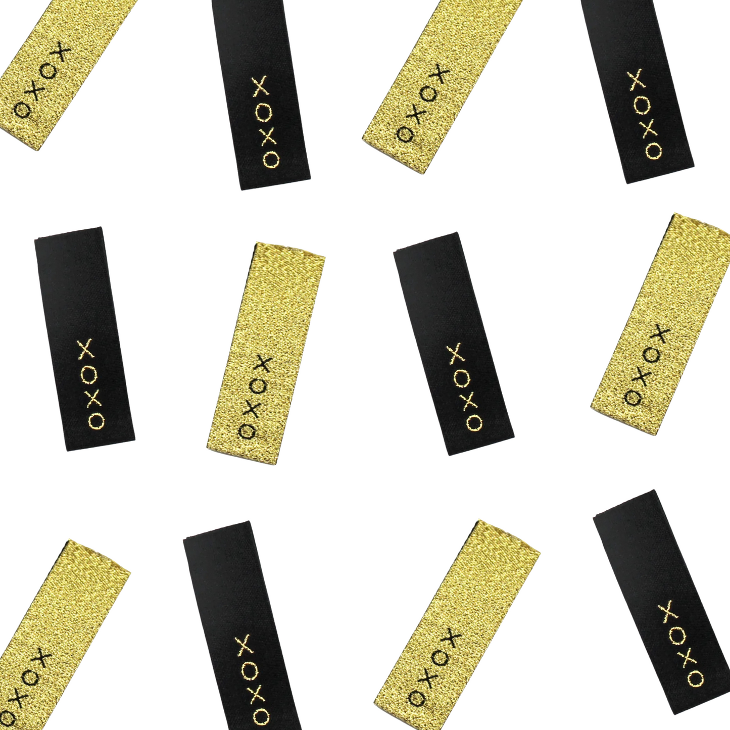 XOXO Metallic Black & Gold Multipack | Woven Sew In Labels