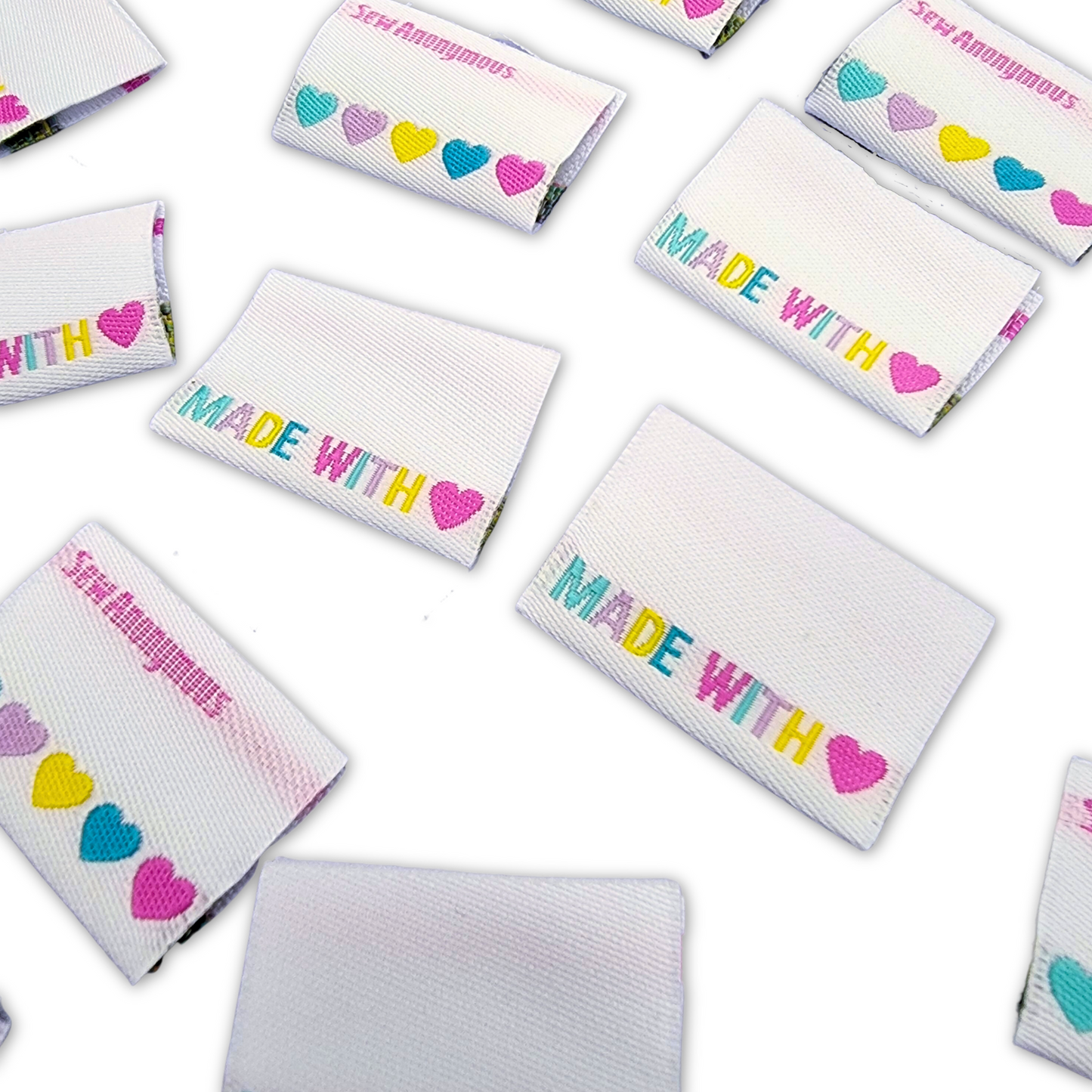 White Made With Love | Woven Sew In Labels