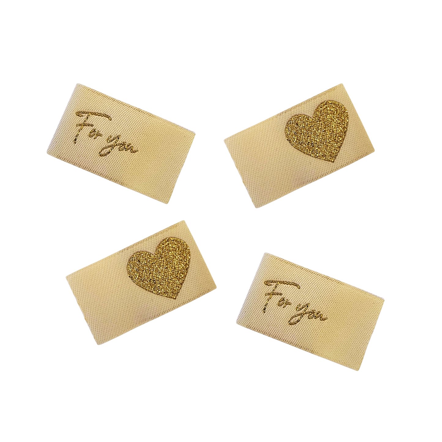 For You | Metallic Woven Sew In Labels