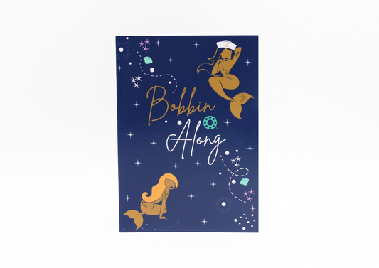 Bobbin Along | Sewing Themed Greeting Card